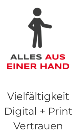 Vielfältigkeit Digital + Print Vertrauen
